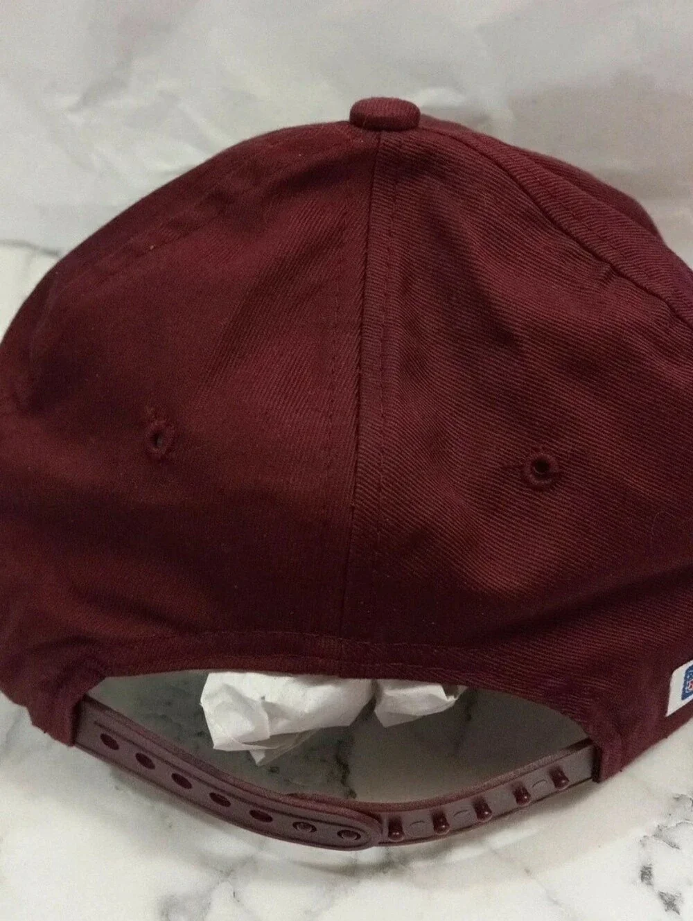 Washington Redskins Snapback Hat Maroon AJD Yellow Bold NFL Cap 90s